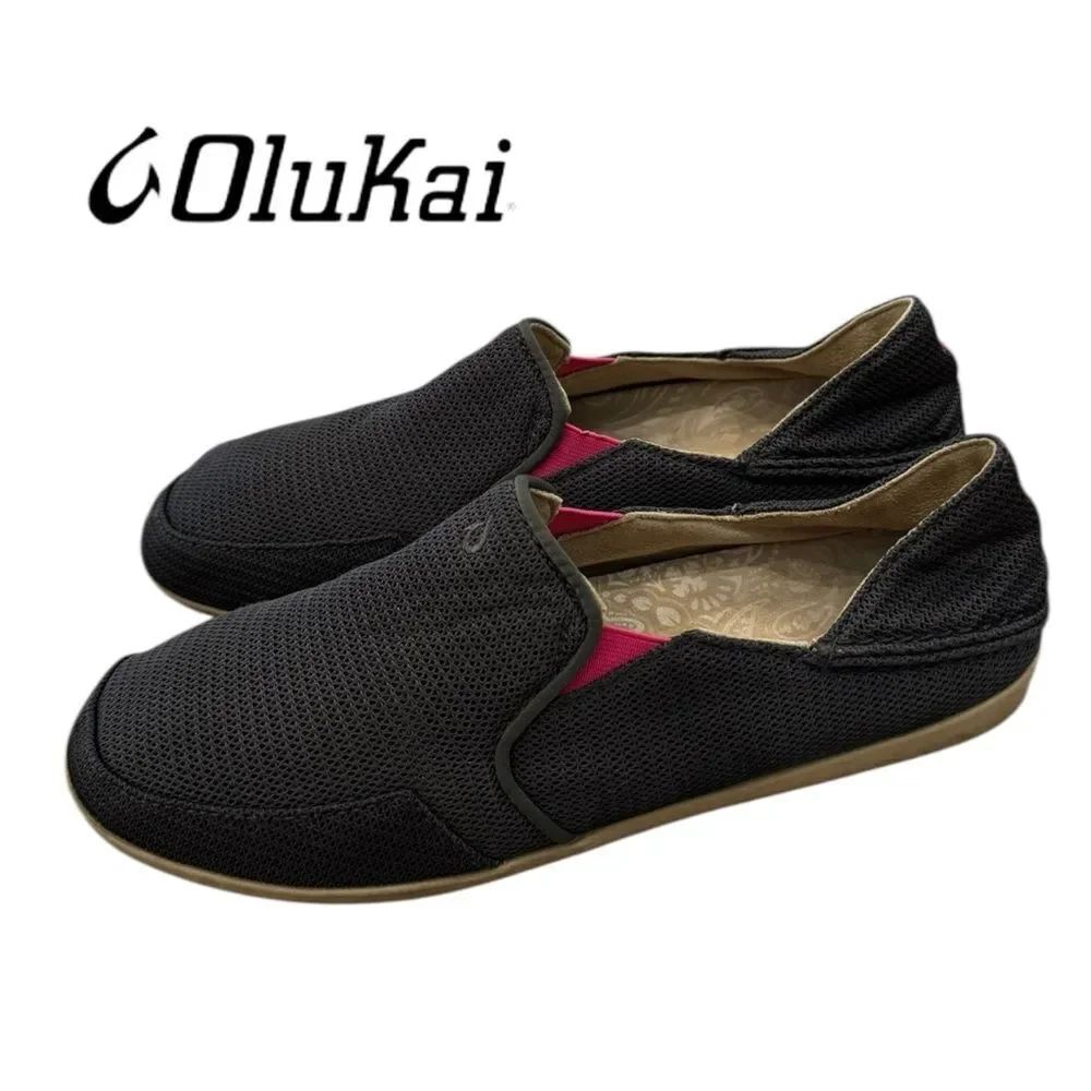 OluKai Waialua Women's Gray Slip-on Loafers 9